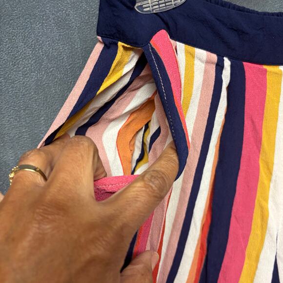 Blank London Pants Anthropologie Wide Leg Stripe Flowy Pockets Work Office Artsy - Picture 3 of 7